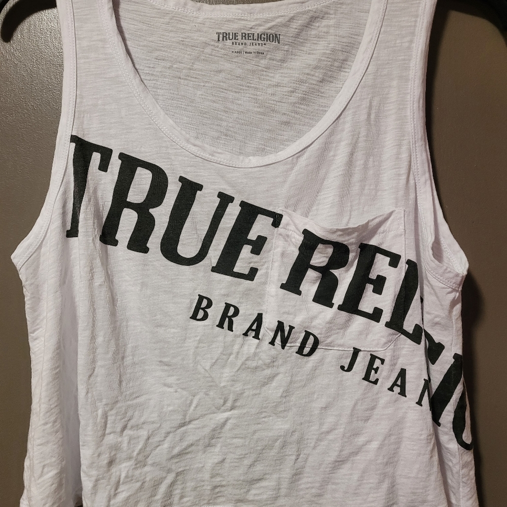 True religion crop tank top sz XL